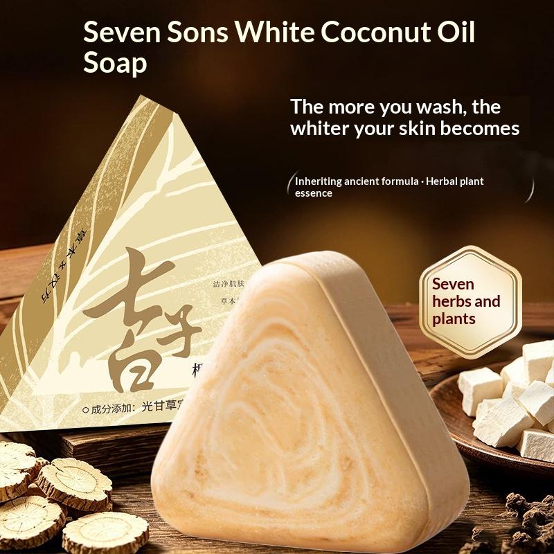 Castor Oil Soap - Kruidenkokosolie Zeven Zaden Witte Handgemaakte Zeep