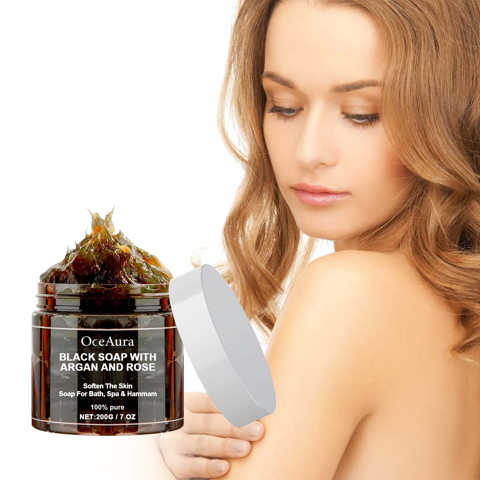 Castor Oil Soap - OCEAURA Zwarte Zeep Met Argan En