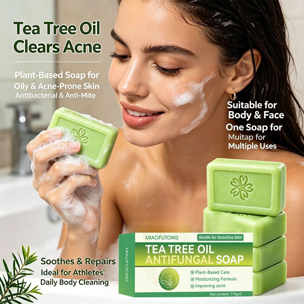 3 stuks Tea Tree Oil Soap Bar  - Castor Oil Soap recensie en prijs