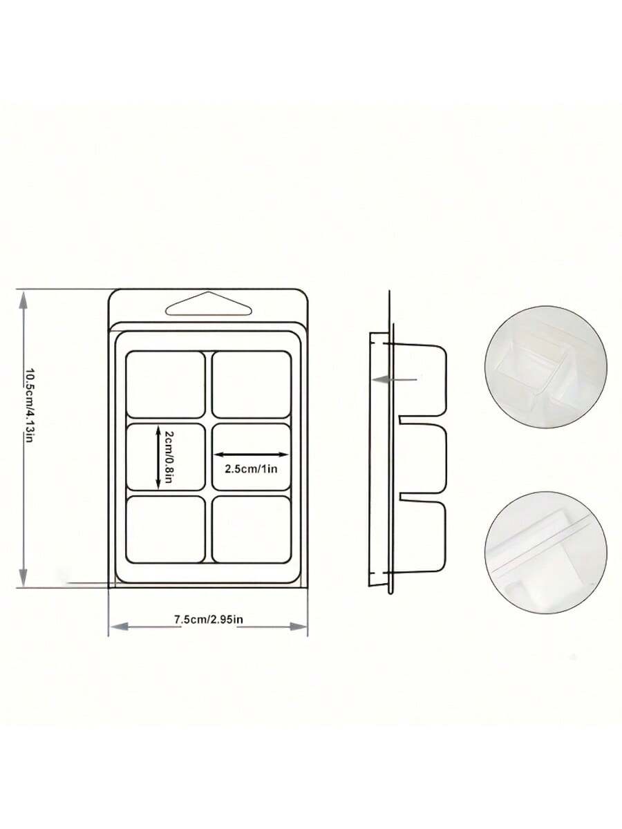 12/24 stuks rechthoekige 6-gaa - Soap Making Websites recensie en prijs