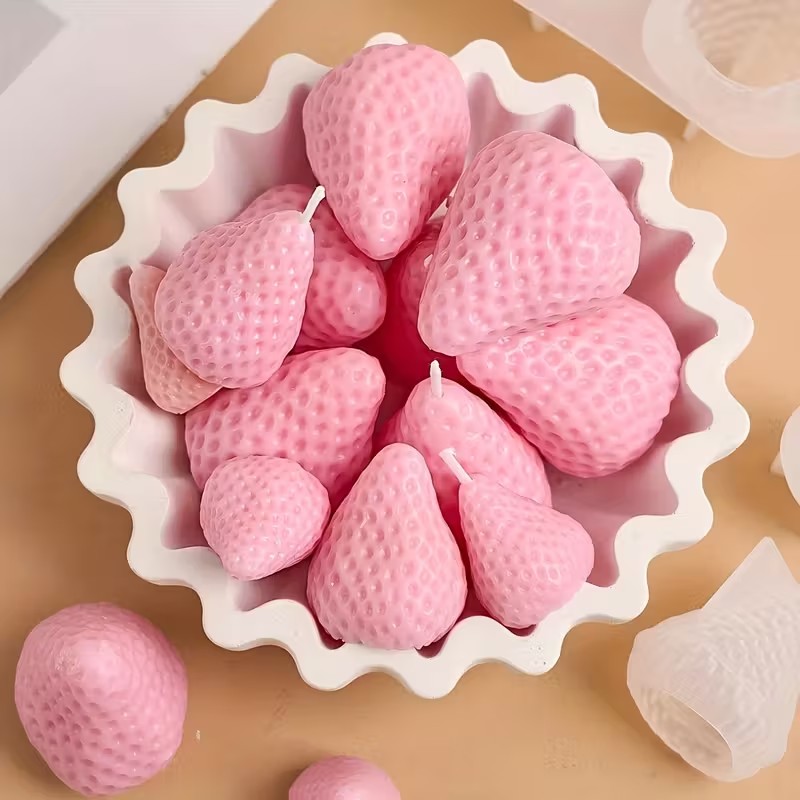 Aardbei siliconen kaarsvorm vo - Soap Making Name recensie en prijs