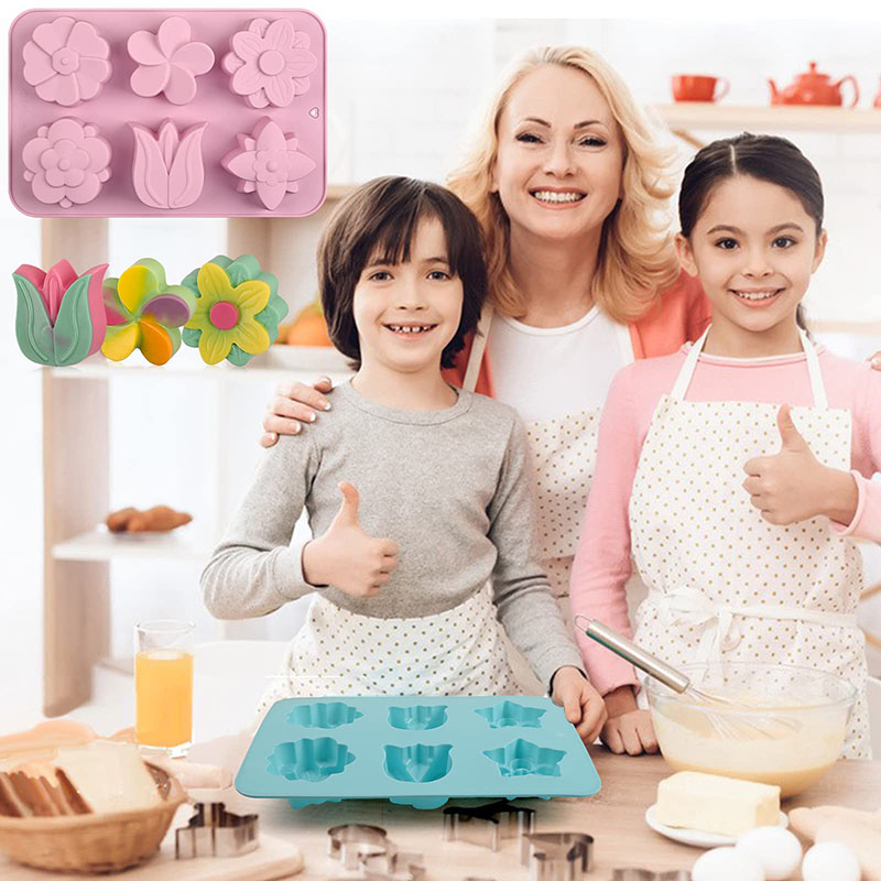 Siliconen Bloem Cakevormen 6-C - Soap Making Websites recensie en prijs