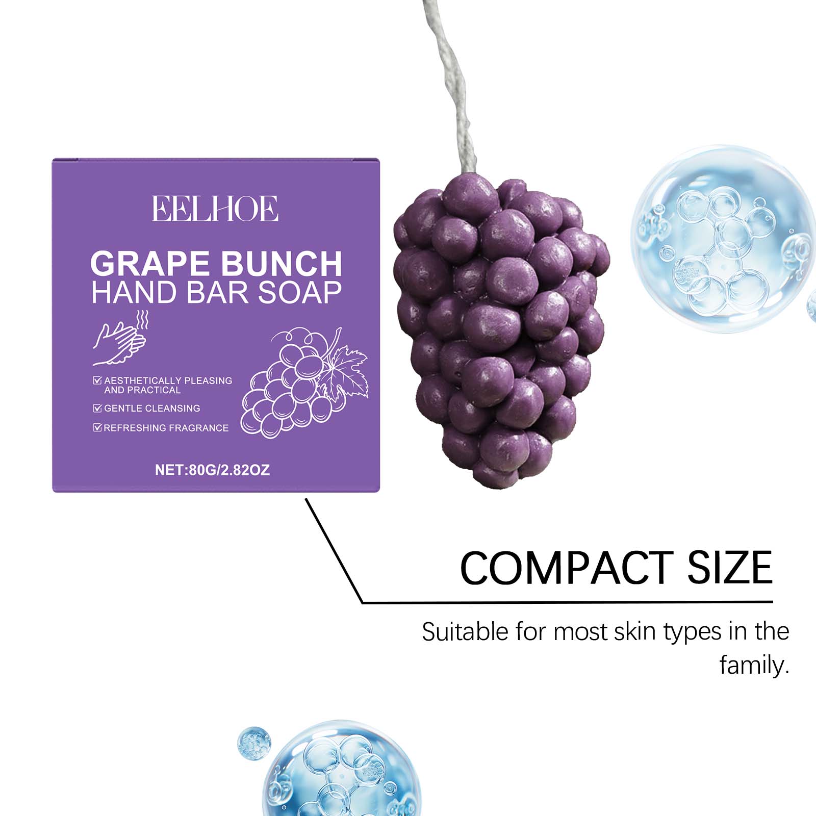 Eelhoe Grape Bunch Handzeep Di - Castor Oil Soap recensie en prijs