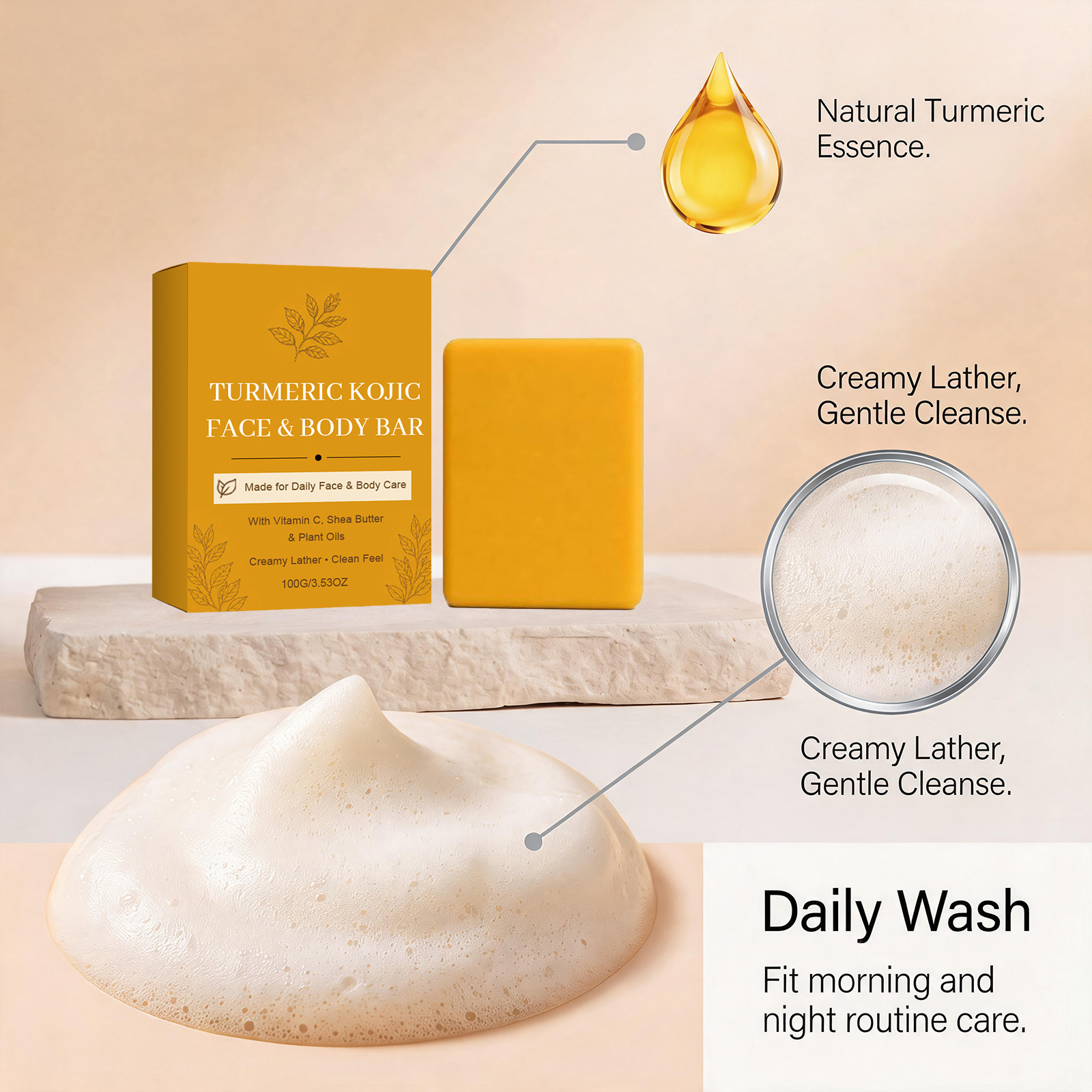 Kurkuma Kojic Acid Handgemaakt - Castor Oil Soap recensie en prijs